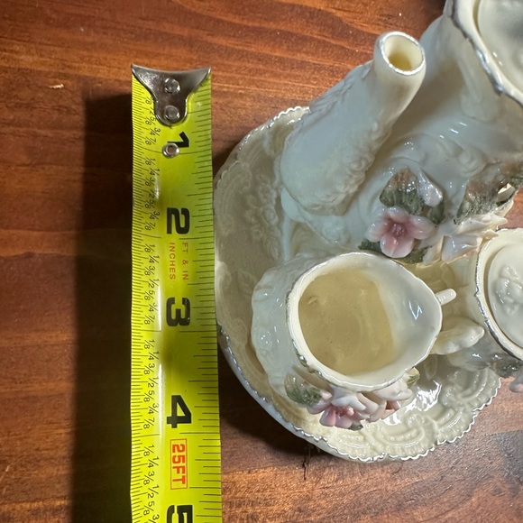 Floral Ceramic Tea Set with Pink Roses - Picture 9 of 9